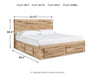 Queen Panel Storage Bed with 1 Under Bed Storage Drawer