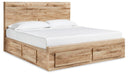 King Panel Storage Bed with 1 Under Bed Storage Drawer