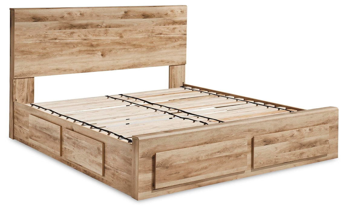 King Panel Storage Bed with 2 Under Bed Storage Drawers
