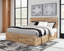 King Panel Storage Bed with 1 Under Bed Storage Drawer