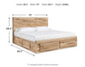King Panel Storage Bed with 1 Under Bed Storage Drawer