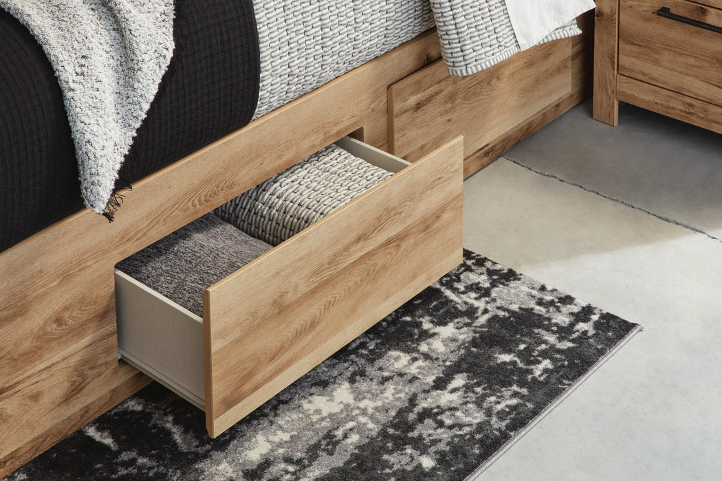 King Panel Storage Bed with 1 Under Bed Storage Drawer