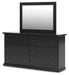 Signature Design Black Dresser and Mirror