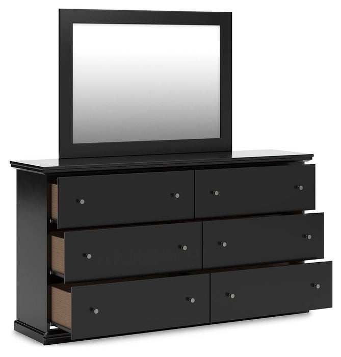 Signature Design Black Dresser and Mirror