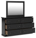 Signature Design Black Dresser and Mirror