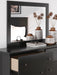 Signature Design Black Dresser and Mirror