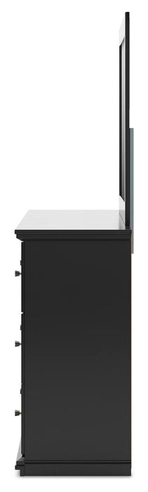 Signature Design Black Dresser and Mirror