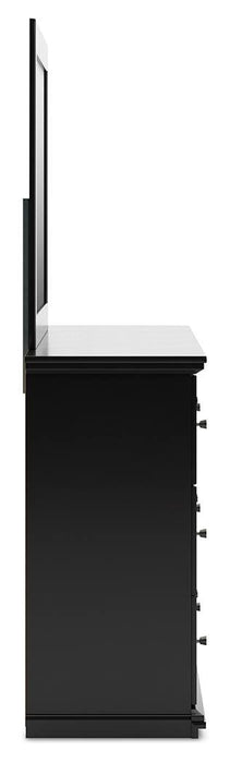 Signature Design Black Dresser and Mirror