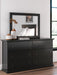 Signature Design Black Dresser and Mirror