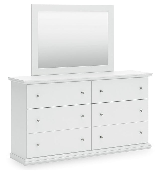 Signature Design White Dresser and Mirror