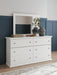Signature Design White Dresser and Mirror