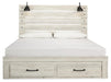 King Panel Storage Bed