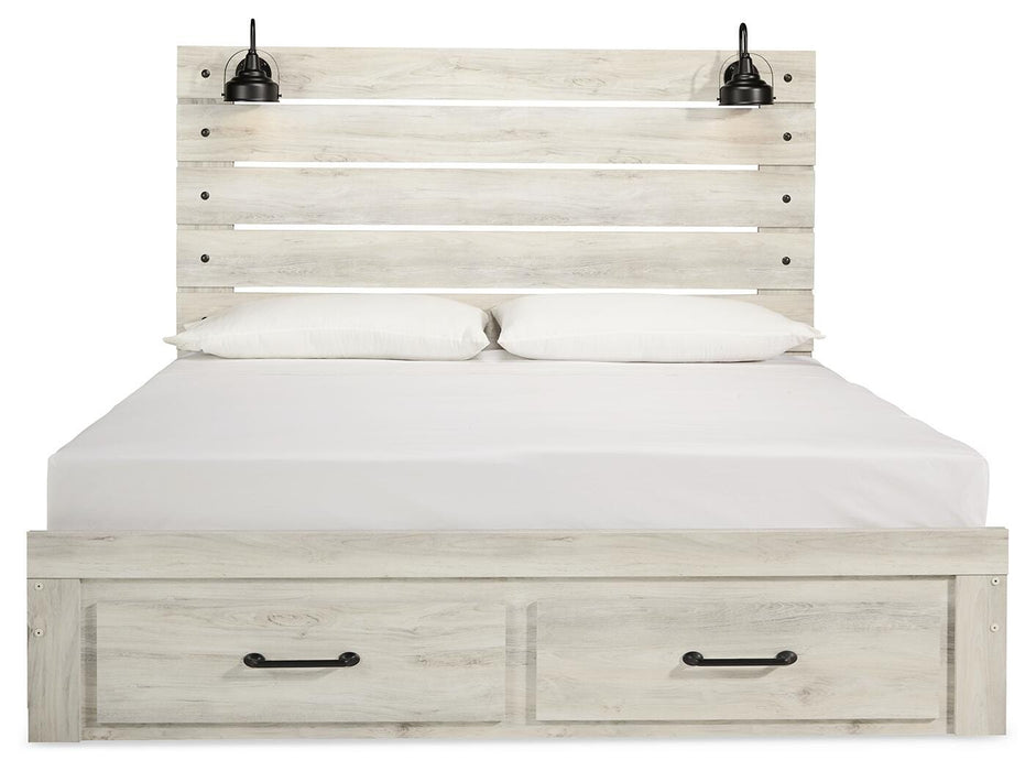 King Panel Storage Bed