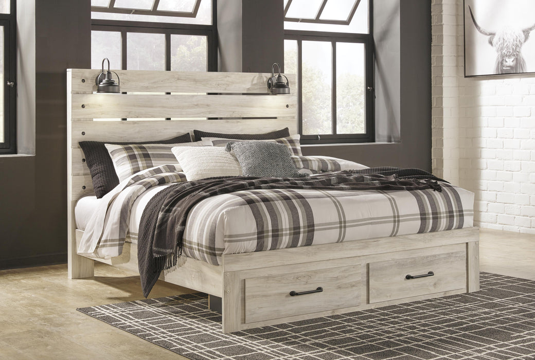 King Panel Storage Bed