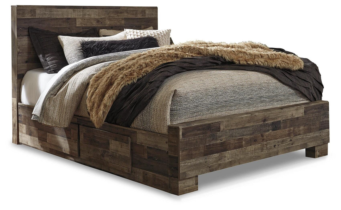 Queen Panel Bed with 2 Side Storage