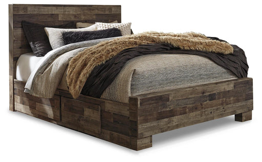Queen Panel Bed with 2 Side Storage