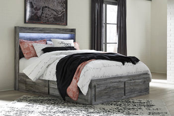 Queen Panel Bed with 6 Storage Drawers