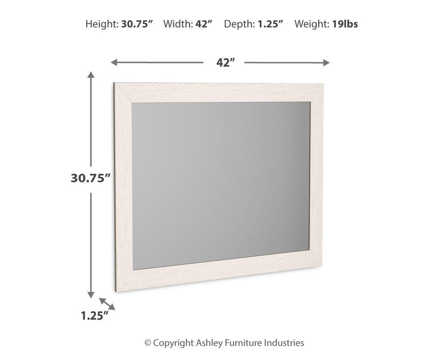 Signature Design White Bedroom Mirror