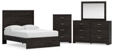 Signature Design Charcoal 6-Piece Bedroom Package