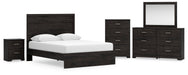 Signature Design Charcoal 7-Piece Bedroom Package