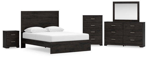 Signature Design Charcoal 7-Piece Bedroom Package