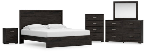 Signature Design Charcoal 7-Piece Bedroom Package
