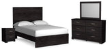 Signature Design Charcoal 6-Piece Bedroom Package