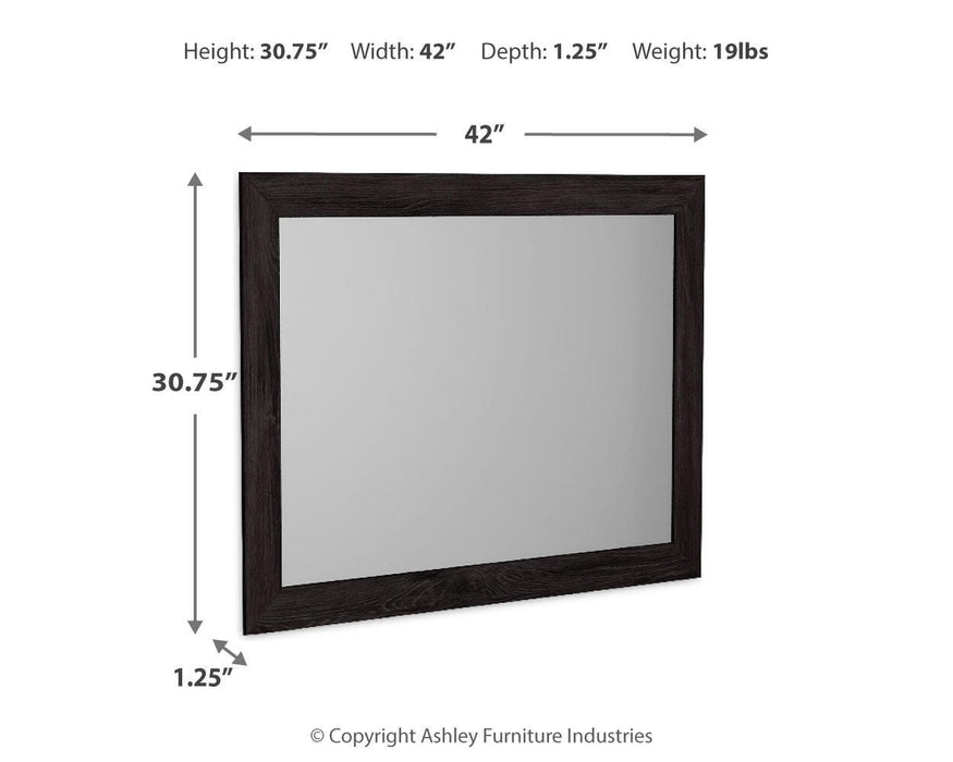 Signature Design Charcoal Bedroom Mirror