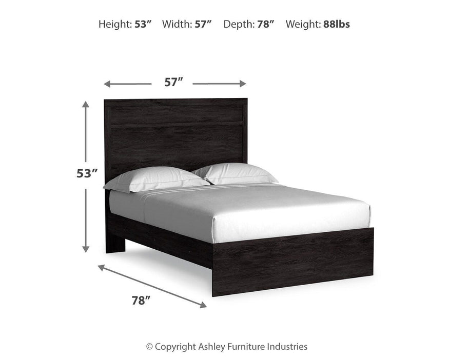 Signature Design Charcoal Full Panel Bed