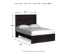 Signature Design Charcoal Full Panel Bed