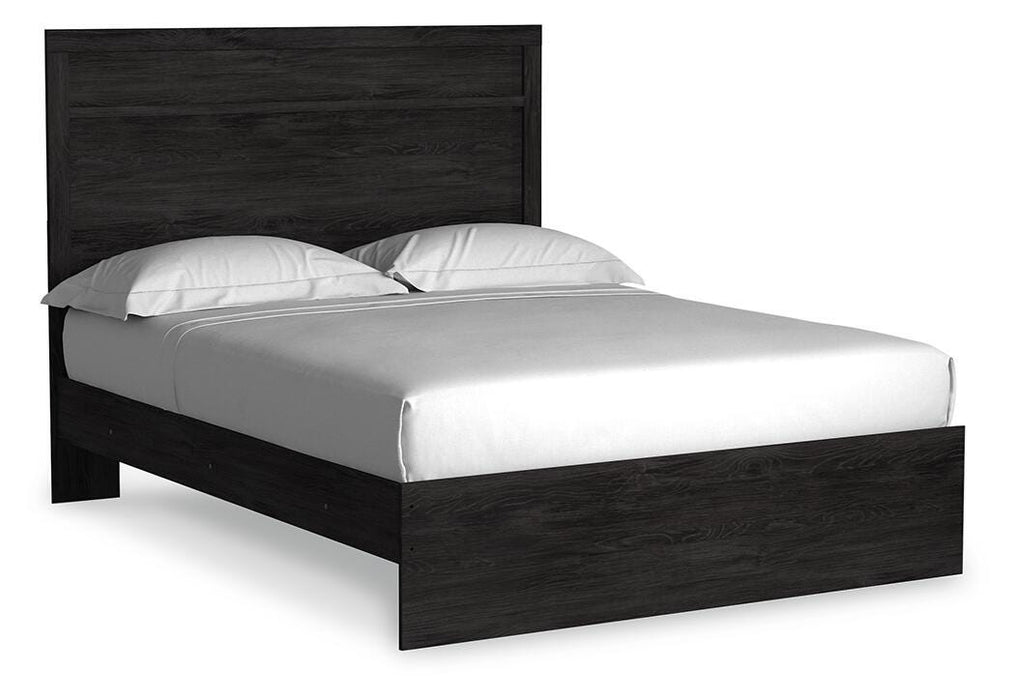 Signature Design Charcoal Queen Panel Bed