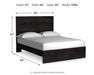 Signature Design Charcoal Queen Panel Bed