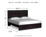 Signature Design Charcoal King Panel Bed