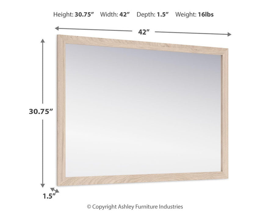 Signature Design Tan Bedroom Mirror