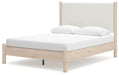 Signature Design Two-tone Queen Upholstered Panel Bed