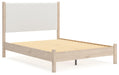 Signature Design Two-tone Queen Upholstered Panel Bed