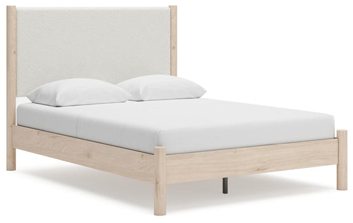 Signature Design Two-tone Queen Upholstered Panel Bed