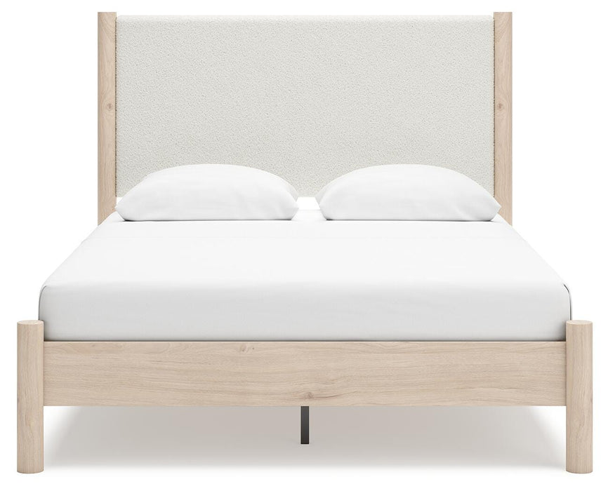 Signature Design Two-tone Queen Upholstered Panel Bed