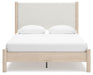 Signature Design Two-tone Queen Upholstered Panel Bed