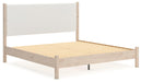 Signature Design Two-tone King Upholstered Panel Bed