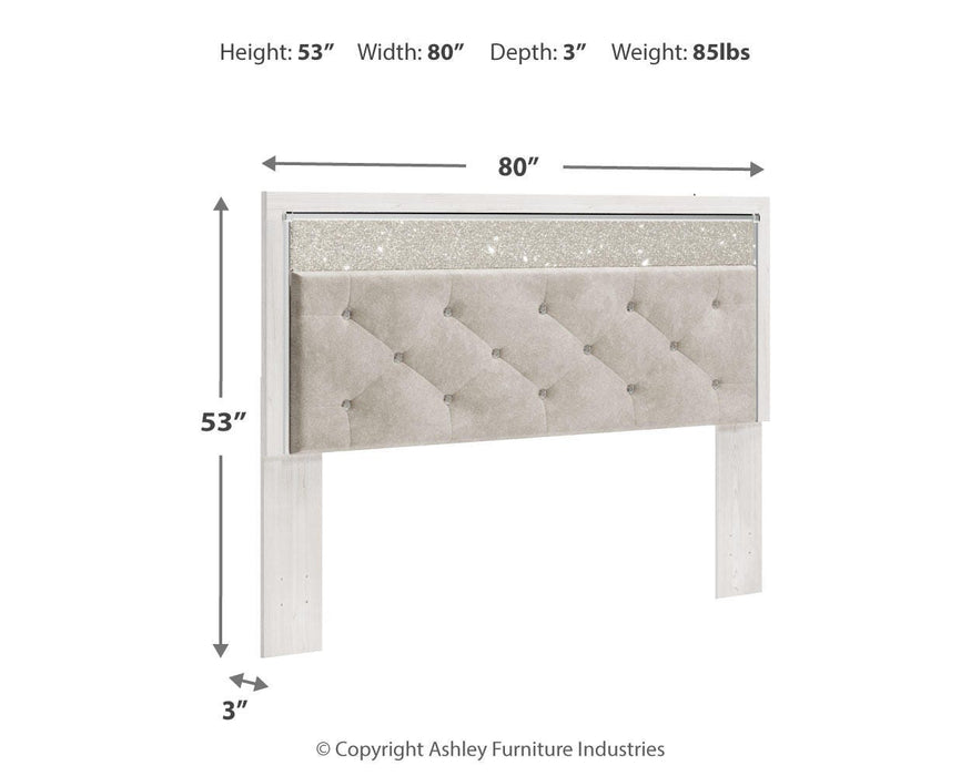Signature Design White King/Cal King UPH Panel HDBD