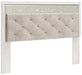 Signature Design White King/Cal King UPH Panel HDBD