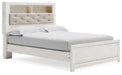 Signature Design White Queen Panel Bookcase Bed
