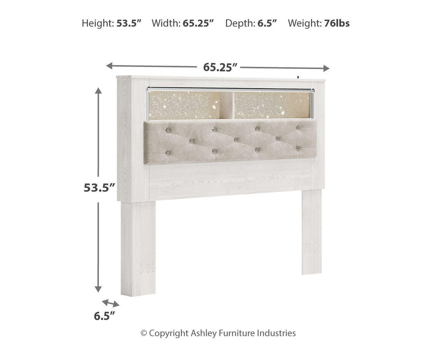Signature Design White Queen UPH Panel Bookcase HDBD