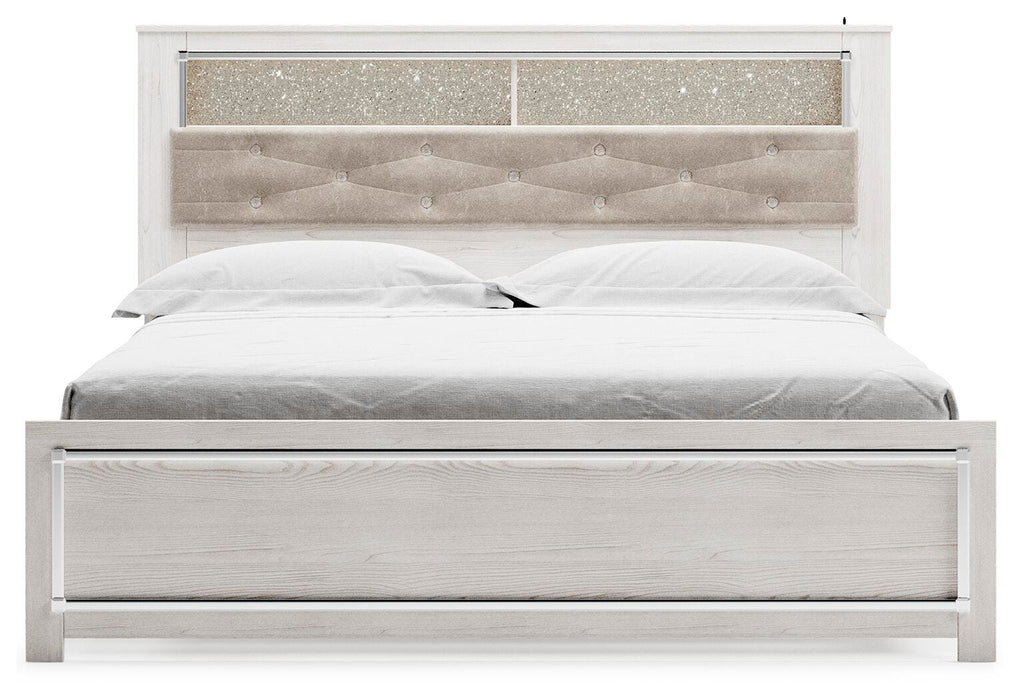 Signature Design White King Panel Bookcase Bed