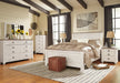 Signature Design Whitewash Queen Panel Headboard