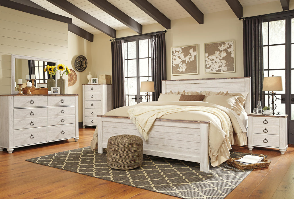 Signature Design Whitewash King/Cal King Panel Headboard