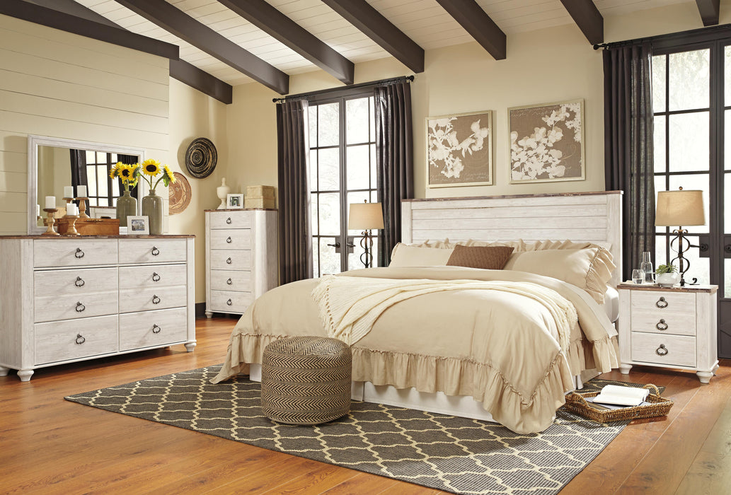 Signature Design Whitewash King/Cal King Panel Headboard