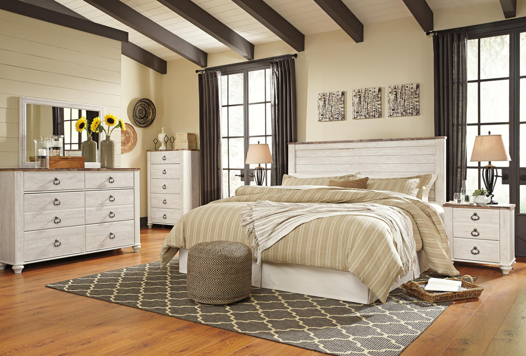 Signature Design Whitewash King/Cal King Panel Headboard