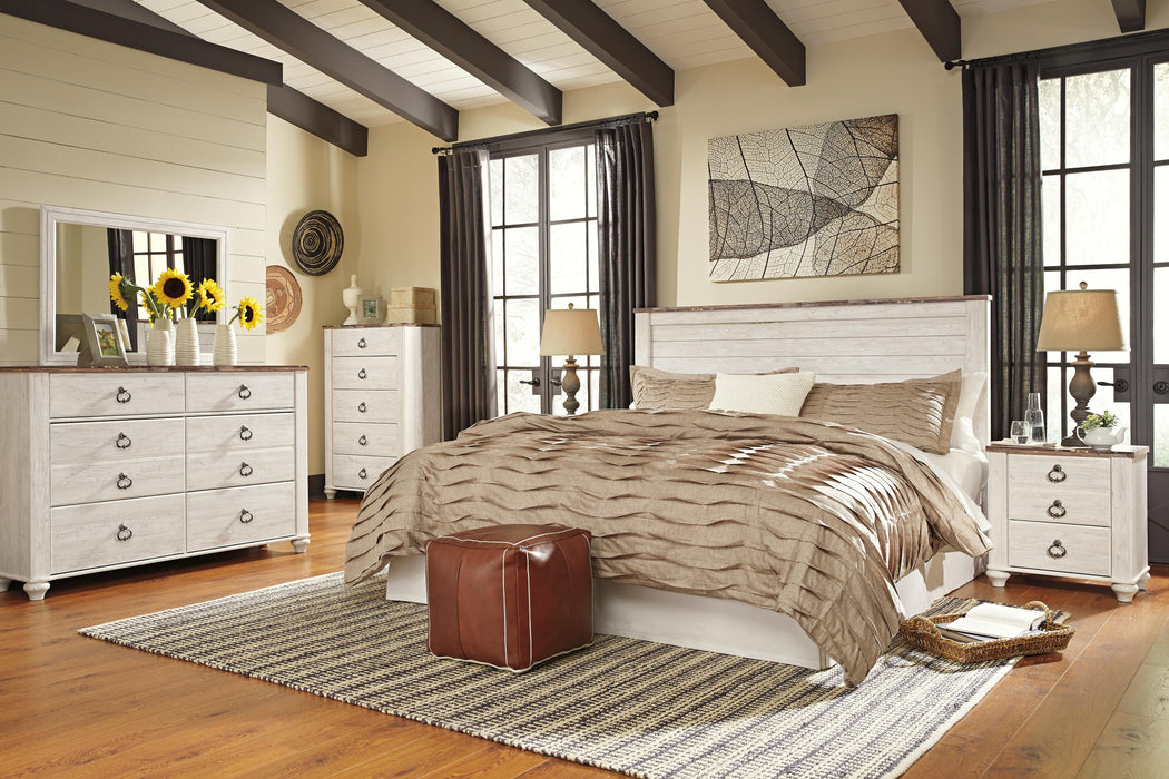 Signature Design Whitewash King/Cal King Panel Headboard